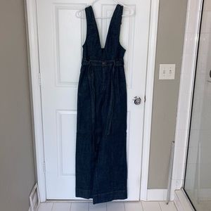 NWT Anthropologie Denim V-Neck Jumpsuit